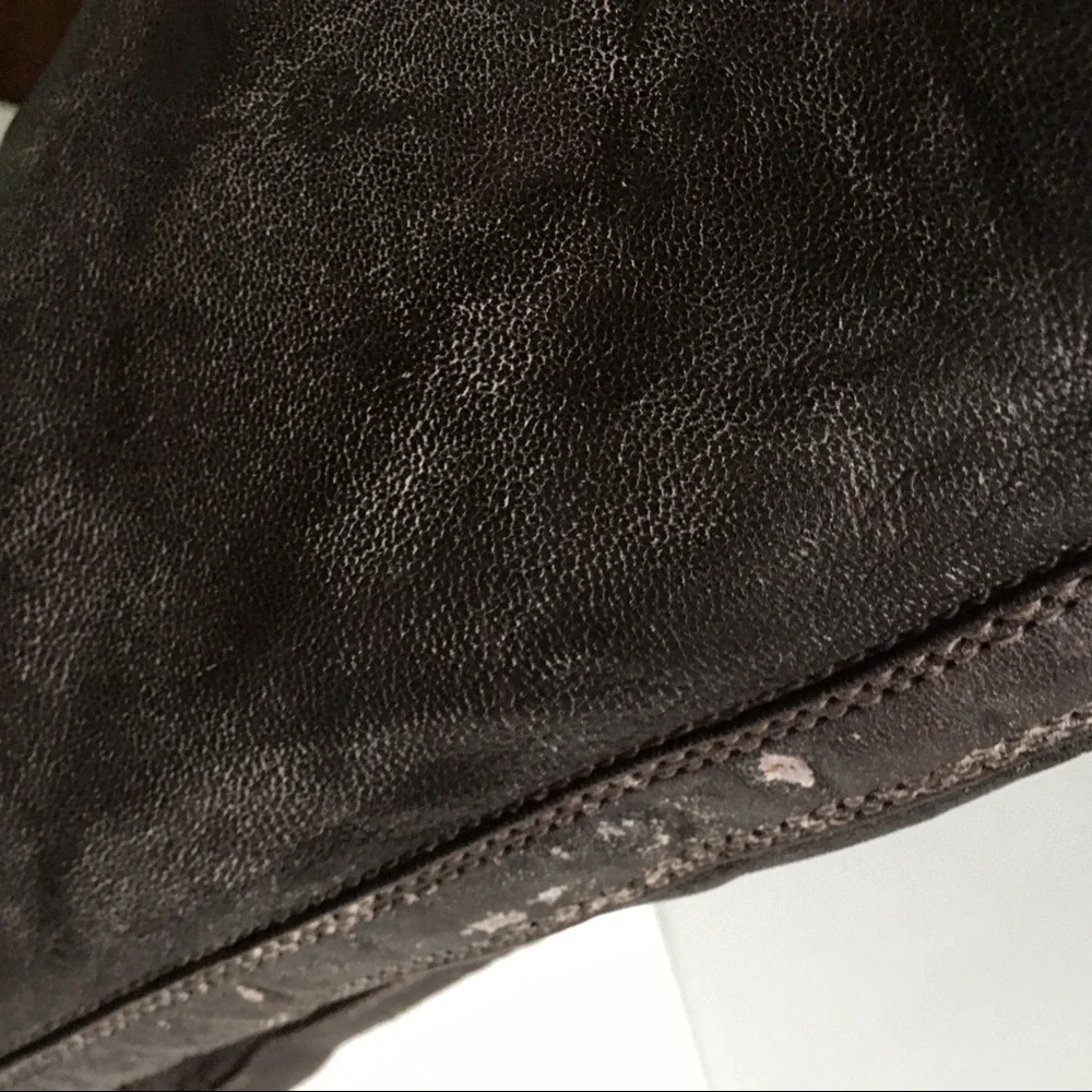 Frye Anna Inside Zip Chocolate Knee High Boots
